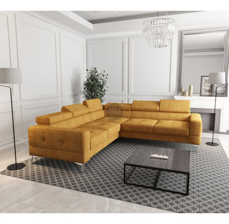 Rohová sedací souprava TOSCANIA MAX 250×250 - žlutá , pravá Rohová sedací souprava TOSCANIA MAX 250×250 - žlutá , pravá