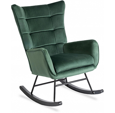Houpací křeslo JACKSON Zelený Sametový