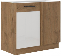 Dolní skřínka VIGO - 105 ND 1F BB, Dub Lancelot / Bílý lesk