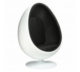 Křeslo Ovalia Chair bílo černé