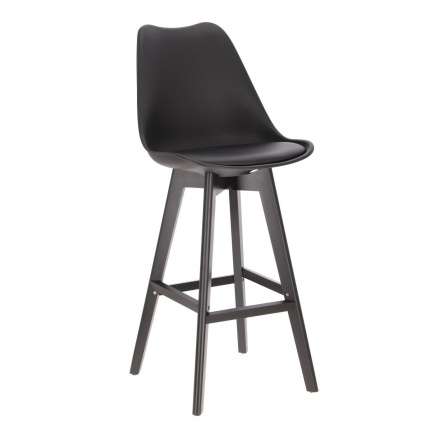 Barová stolička Norden wood black high PP černá