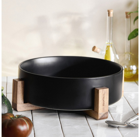 FINCAN keramická salátová mísa černá 32 cm 990698