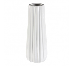 Váza keramická - glazovaná, bílá