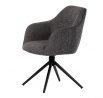 Jídelní židle, šedá, látka, HC-536 GREY2