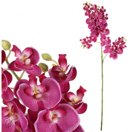 Orchidej - umělá řezaná, barva fialová