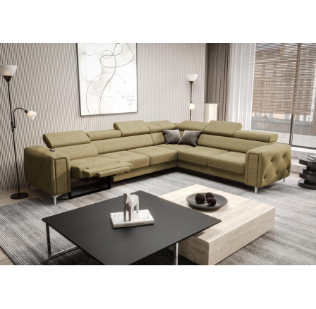 Rohová sedací souprava s funkcí , relax ORION I 325x255 cm - pravá, olivová Rohová sedací souprava s funkcí , relax ORION I 325x255 cm - pravá, olivová