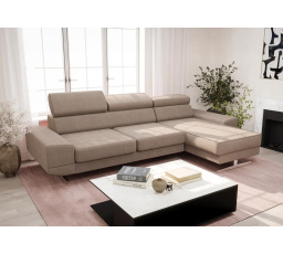 Rohová sedací souprava MILANO MINI 270 cm - béžová, pravá strana