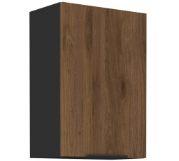 Horní skřínka MONZA - 50 G-72 1F, Černá mat/Ořech