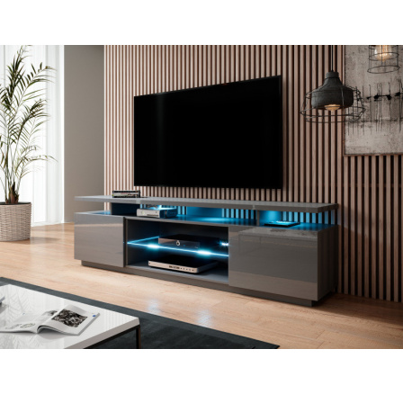 Tv komoda EVA, grafitově lesklý/grafitově lesklý