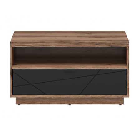 Konferenční stolek FORN LAW1S, dub delano tmavý/černý mat Konferenční stolek FORN LAW1S, dub delano tmavý/černý mat