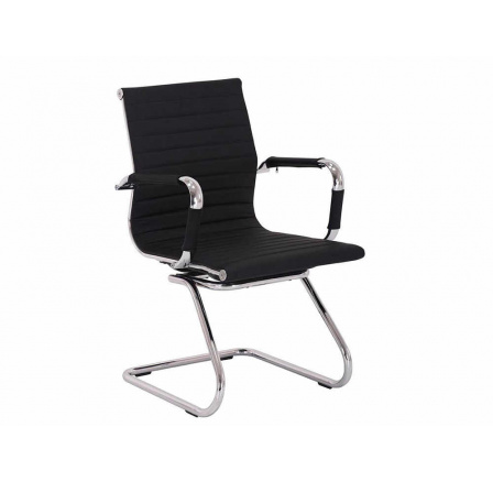 Q-123 - kancelářská židle - koženka černá (OBRQ123CZ)  (S) (K150-Z)***