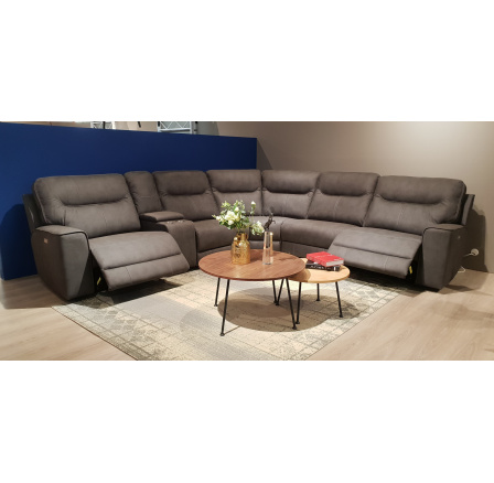 DANAO - sedací souprava rohová UNI (7336A) R7336A51L-LAF+SC7336A00+S7336A61N+SW7336A01+S7336A61N+R7336A51R-RAF -relaxační manuální polohování - látka J191šedá - CH19 - (ZO) ***