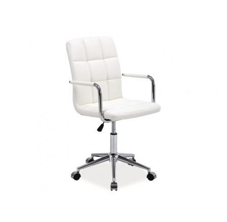 Kancelářská židle Q-022, bílá ekokůže