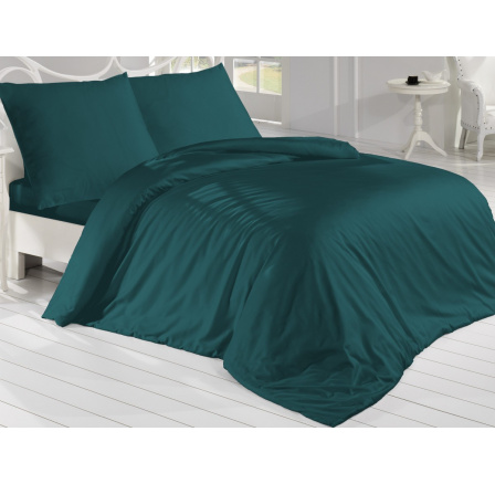Francouzské povlečení Satén 220x220, 70x90cm Petrolová Francouzské povlečení Satén 220x220, 70x90cm Petrolová