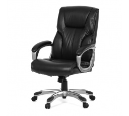 Kancelářské křeslo, houpací mechanismus, černá ekokůže, KA-N829 BK