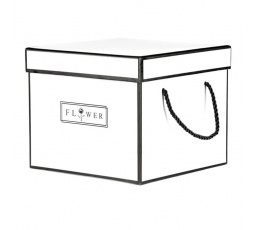 Flower box - papír, krabice, barva bílá, cena za 1 ks