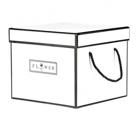 Flower box - papír, krabice, barva bílá, cena za 1 ks