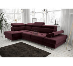Rohová sedací souprava GALAXY MINI 170x280 - vínová, levá