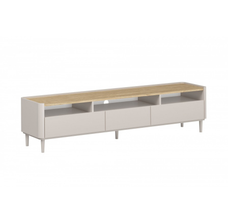 ELIVO RTV 200 1K2SZ - kašmír / olejovaný dub / nohy kašmír