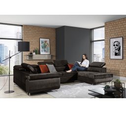 Moderní rohová sedačka Annabelle U, Tmavá