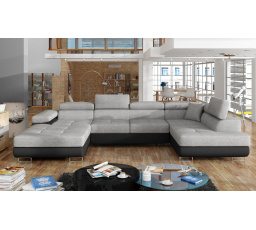 Sedací souprava ve tvaru U RODRIGO, Sawana 21 / Soft 11 Pravá