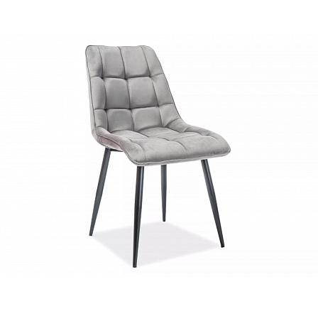 Jídelní židle CHIC VELVET, šedý Bluvel 14/černá