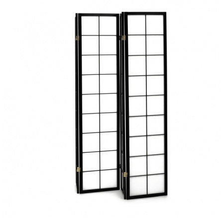 Paraván, masiv, černá, EF-E804 BK Paraván, masiv, černá, EF-E804 BK