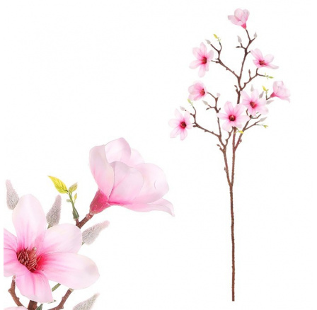 Magnolie - umělá řezaná květina, světle růžová