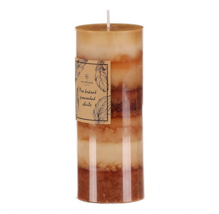 Svíčka aromatická - skořice, parafín, hnědé odstíny