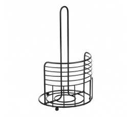 Stojan na papírové utěrky - kulatý, kov, černý