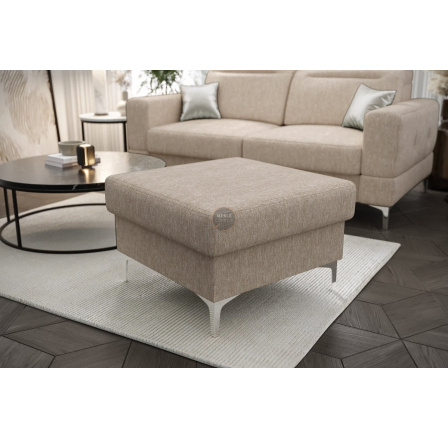 Taburet čalouněný MALIBU 70 x 70 cm - béžová Taburet čalouněný MALIBU 70 x 70 cm - béžová