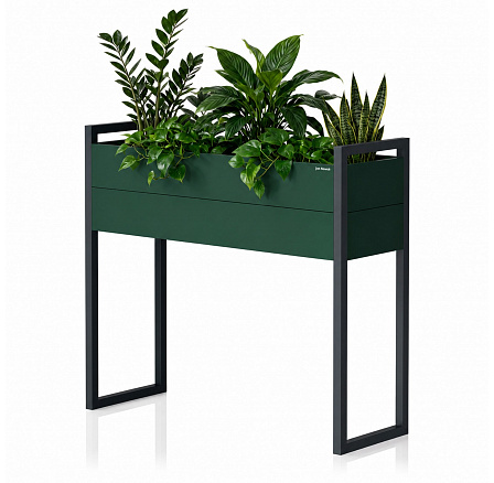 Kryt na květináč kovový vysoký lahvově zeleno-antracitový: MARGARETI H 1000 x 1000 x 380 mm Kryt na květináč kovový vysoký lahvově zeleno-antracitový: MARGARETI H 1000 x 1000 x 380 mm