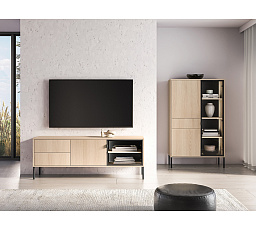 Obývací stěna BARNEE, dub Lindberg