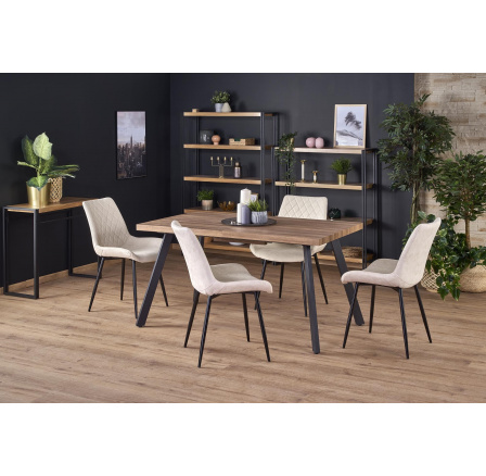 Jídelní stůl BERLIN, Ořech/Černá