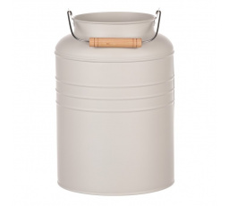 Váza kovová - tvar bandasky, barva šedá