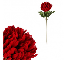 Chryzantéma - umělá řezaná květina, červená
