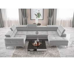 Rohová sedací souprava TOSCANIA MAX I 170x350x185 cm - šedá , levá