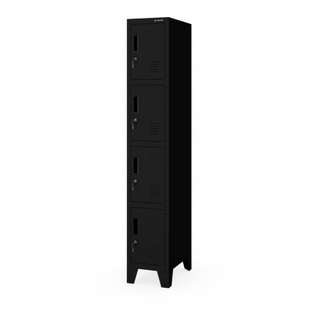 Černá sociální bezpečnostní skříňka ROBERT 1 Plus 292 x 1720 x 450 mm