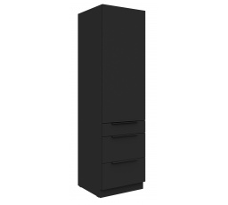 Kuchyňská skříň SIENA - 60 DKS-210 3S1F, Černá mat/Černá mat