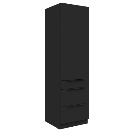 Kuchyňská skříň SIENA - 60 DKS-210 3S1F, Černá mat/Černá mat