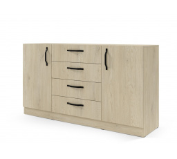 Komoda BRAGA BRK1 s kovovými madly dub cremona