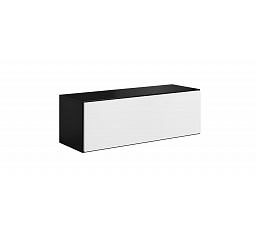TV komoda ROCO RO1, černá / bílá 