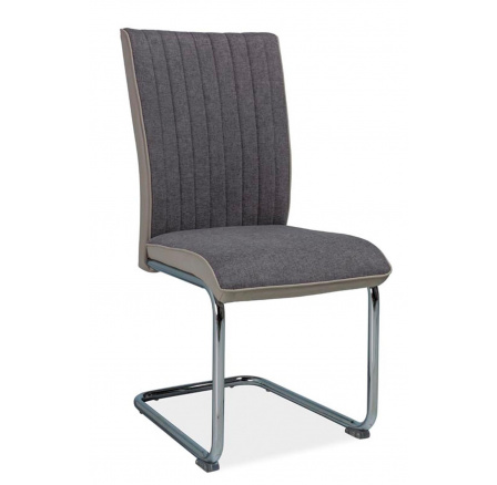 H-930 (H930SZJSZ) - jídelní židle šedá látka/eco světle šedá /chrom-kolekce (S) (K150-Z)