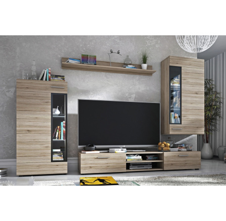 Obývací stěna - IVAN, san remo tmavé Obývací stěna - IVAN, san remo tmavé