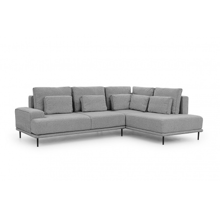 Rohová sedačka Nicole L s funkcí spaní / Magni 206-12 / černé nohy / pravá strana
