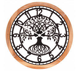 Hodiny nástěnné - pr. 60 cm, kov a MDF, strom života