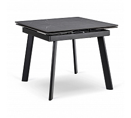 Stůl LARES Keramický Rozkládací 90-150 cm Černý Mramor/Černý