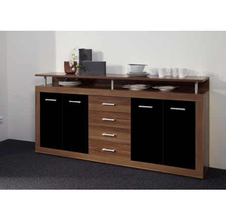 Komoda Hycoon, švestka wallis/černá