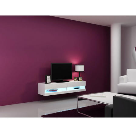 TV komoda VIGO NEW 140, bílá / bílý lesk TV komoda VIGO NEW 140, bílá / bílý lesk