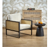 Lounge křeslo ILARIO, černá / přírodní